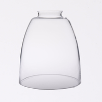 Abat-jour en verre soufflé transparent en forme de cloche, fait main sur mesure, pour lustres LED d'intérieur