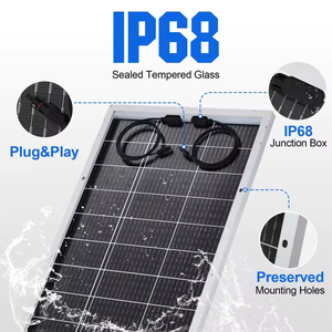 Panneau solaire à double verre monocristallin 100W 12V panneau solaire bifacial 120w 160w 220w 280w pour système solaire domestique - Product Image 4