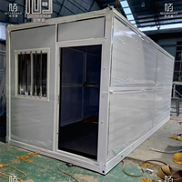 Vente en gros de maison préfabriquée pliable en conteneur de sécurité portable Construction anti-ouragan maison pliable préfabriquée
