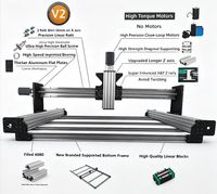 Kit complet de vis à billes QueenAnt 1610 1325 pour machine de fraisage CNC 4 axes pour le travail du bois, des meubles, des portes et du métal
