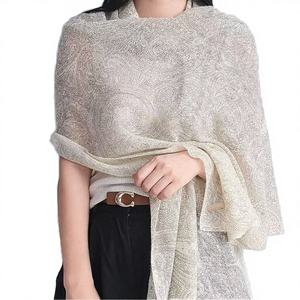Women's Spring Summer Paisley Pattern Cashew Flower Thin Water-Soluble Quick Dry Gift Inner Mongolia Cashmere Traditional Shawl - Product Image 4