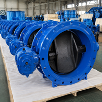 Vanne papillon grand diamètre PN10 JIAHE JH-LDBV, corps en fonte ductile, entraînement par engrenages, extrémités à brides DN500-DN3000, pour pipeline municipal 1