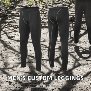 Pantalon de compression pour homme avec logo personnalisé, leggings à taille élastique, sous-vêtement de sport, course à pied, entraînement, collants de sport - Product Image 2