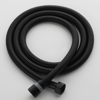Robinet de baignoire rond noir mat avec mitigeur encastré et grande douchette à main, ensemble douche-baignoire