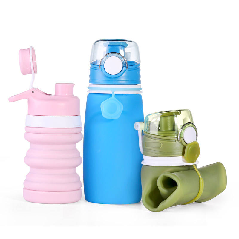 Wholesale Kid Foldable Silicone BPA Free Drinking Bottle