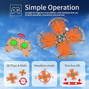 Hot Sell Educational DIY Drone Kids <b>Mini</b> <b>Toys</b> Drone Camera Aircraft With Remote Wooden Assembly <b>Mini</b> Drone Quadcopter - Product Image 2