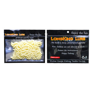 Aotuo Leurre souple artificiel en micro-silicone 2cm 0.37g, type ver de farine, très vendu pour la pêche au bar, à la perche et en rivière - Product Image 3
