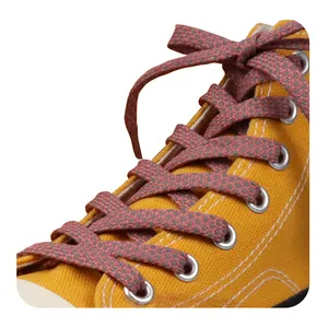 merah tali sepatu desain Suppliers-Produsen Coolstring Desain Khusus 3M Tali Sepatu Reflektif Datar Coklat Merah untuk Jordans dan Yeezys 350, Sepatu Converse