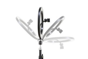 Treppiede professionale in diretta Streaming con luce ad anello a LED per <span class=keywords><strong>YouTube</strong></span> TikTok <span class=keywords><strong>Video</strong></span> Broadcasting regolabile in altezza - Product Image 5