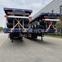 Remorque plateau de haute qualité pour l'exportation, 2, 3 ou 4 essieux, pour conteneurs de 20, 40 ou 45 pieds, semi-remorque pour camion