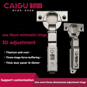 Современная минималистичная трехступенчатая петля с мягким закрыванием, без кромок, с демпфером, 3D-регулируемая, для гостиной - Product Image 2