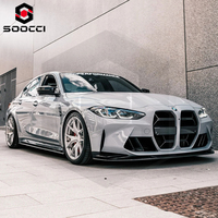 Grille de radiateur avant en fibre de carbone sèche de style CSL, double calandre pour BMW G80 G81 M3 G82 G83 M4