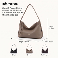 Sac à bandoulière en cuir véritable pour femme LZ Supplier Wholesale, style minimaliste, petit sac hobo avec bandoulière réglable