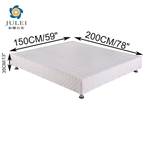 Base Letto King Size in Legno Massello Rivestita in PU, Stile Hotel 5 Stelle, Semplice e Trapuntata - Product Image 3