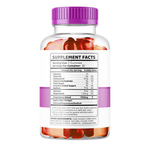 Gomitas de Vinagre de Sidra de Manzana Sin Gluten y Sin OMG con Calcio y Magnesio para la Salud Intestinal y el Bienestar Diario en Adultos - Product Image 6