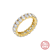 Service OEM ODM – Bague en Moissanite Polie Miroir avec Sertissage Sécurisé par Canal pour Marque de Luxe Privée, Gravure Intérieure de la Bague