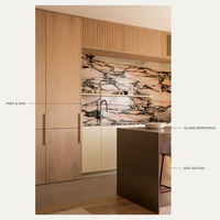 Meubles de cuisine modernes de luxe en bois cannelé, solution de mobilier sur mesure pour toute la maison, pour projets résidentiels de luxe