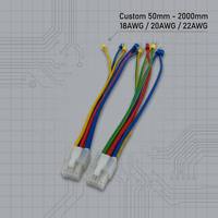 Câble de raccordement Mini-Fit Jr 6P 5557-6P, assemblage de faisceau de câbles, pas de 4,2 mm, cuivre étamé UL1007 PVC pour alimentation PC et équipement industriel