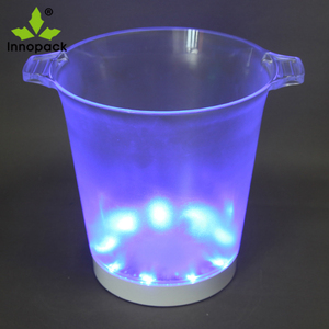 <strong>LED</strong> Plastic <strong>Ice</strong> <strong>Bucket</strong> <strong>with</strong> Battery 5L Capacity Eco-Friendly High Quality Wine Cooler for Party Use - Product Image 1