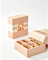 Luxuriöse Geschenkbox für Mondkuchen zum Mittherbstfest, für Schneehaut-Mondkuchen und Ananaskuchen, rot-goldene, personalisierte Keksdosen