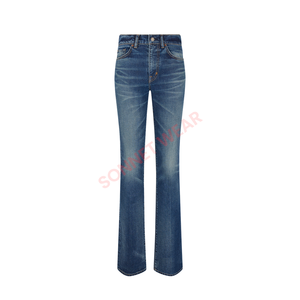 Pantalon en denim confortable pour femme avec un design élégant et un tissu durable, parfait pour les sorties décontractées et la mode quotidienne - Product Image 1