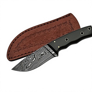 Couteau de chasse artisanal en acier Damas de haute qualité avec manche en bois, dureté 58-60HRC, garantie de 3 ans pour les revendeurs - Product Image 4