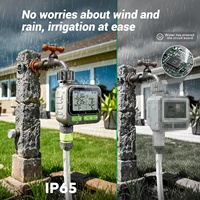 Programmateur d'arrosage WD-01 4 programmes personnalisables IP65 Étanche ABS Mode automatique Retard de pluie Mode manuel Verrouillage enfant Arrosage