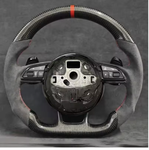 Volante HXHY in fibra di carbonio e pelle Alcantara personalizzato per <span class=keywords><strong>Audi</strong></span> <span class=keywords><strong>RS</strong></span> A3 A4L A5 A6L A7 A8 Q3 Q5 Q7 S3 S4 S5 RS3 RS4 - Product Image 5