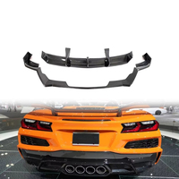 2 pièces/ensemble Diffuseur de pare-chocs arrière en fibre de carbone pour Chevrolet Corvette C8 Z06 2023-2024