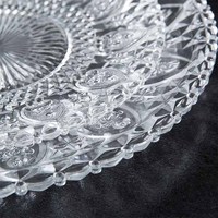 Assiettes en verre décoratives pour gâteau rond, 1 pièce, verres à dessert transparents