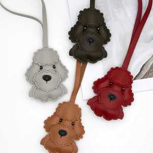 Cute PU Leather Dog Keychain HandBag Pendants <b>Bag</b> <b>Charms</b> Decoration Gift for Women Animal Ornament Car Keychain - Product Image 2