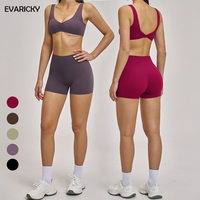Conjunto Deportivo de 2 Piezas para Mujer, Transpirable, con Logotipo Personalizado, Cintura Alta, Top Deportivo y Pantalones Cortos, para Yoga, Fitness y Entrenamiento de Verano