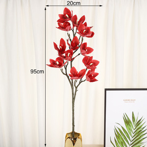 Arreglo de Flores Artificiales de Magnolia de 95 cm, Tela Amarilla, Decoración Grande para el Hogar, Decoración de Bodas - Product Image 3