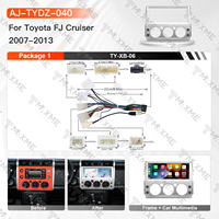 Écran multimédia Android sans fil 12,3 pouces avec lecteur DVD et kit de cadre de fixation pour Toyota FJ Cruiser 2007-2013