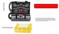 Kit d'haltères et de barres en fonte massif anti-rouille de 10 kg à 25 kg, idéal pour l'entraînement à domicile et au bureau – Cadeau très prisé