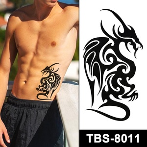 Tatuaje Temporal <span class=keywords><strong>de</strong></span> Brazo para Hombre, Diseño Tribal Minimalista Simple, Negro, Grande, Impermeable, <span class=keywords><strong>de</strong></span> Alta Calidad, a la Moda - Product Image 1