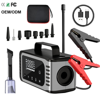 8-IN-1 Portable Jump Starter, Tire Inflation, Power Bank, Lighting, Tire Pressure Detection, Vacuum Cleaner ,Vacuum Compression