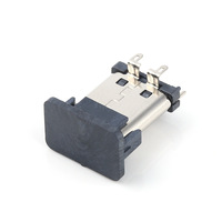 Base Hembra Tipo-C de 24 Pines, Doble Fila, Vertical, Placa de Conexión, Contactos de Cobre, Carcasa de Acero Inoxidable, Conector de 180 Grados, Cubierta Antipolvo, RoHS