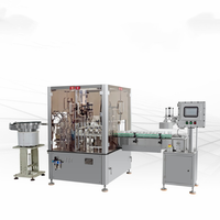 Machines de remplissage d'huile de parfum de haute qualité Bouteilles de 3 ml Machine de capsulage et de pressage de remplissage de plateau tournant de parfum réglable