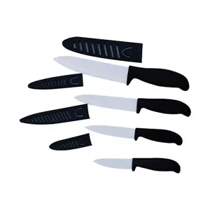 4 adet beyaz bıçak seramik mutfak meyve şef bıçağı seramik bıçak seti Blade muhafızları