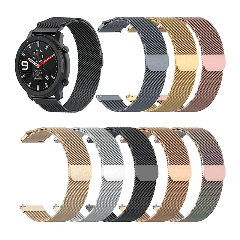 Qiman Milanese Wrist Straps Band For Xiaomi Huami Amazfit Pace Stratos 2 2S Smart Watch Band