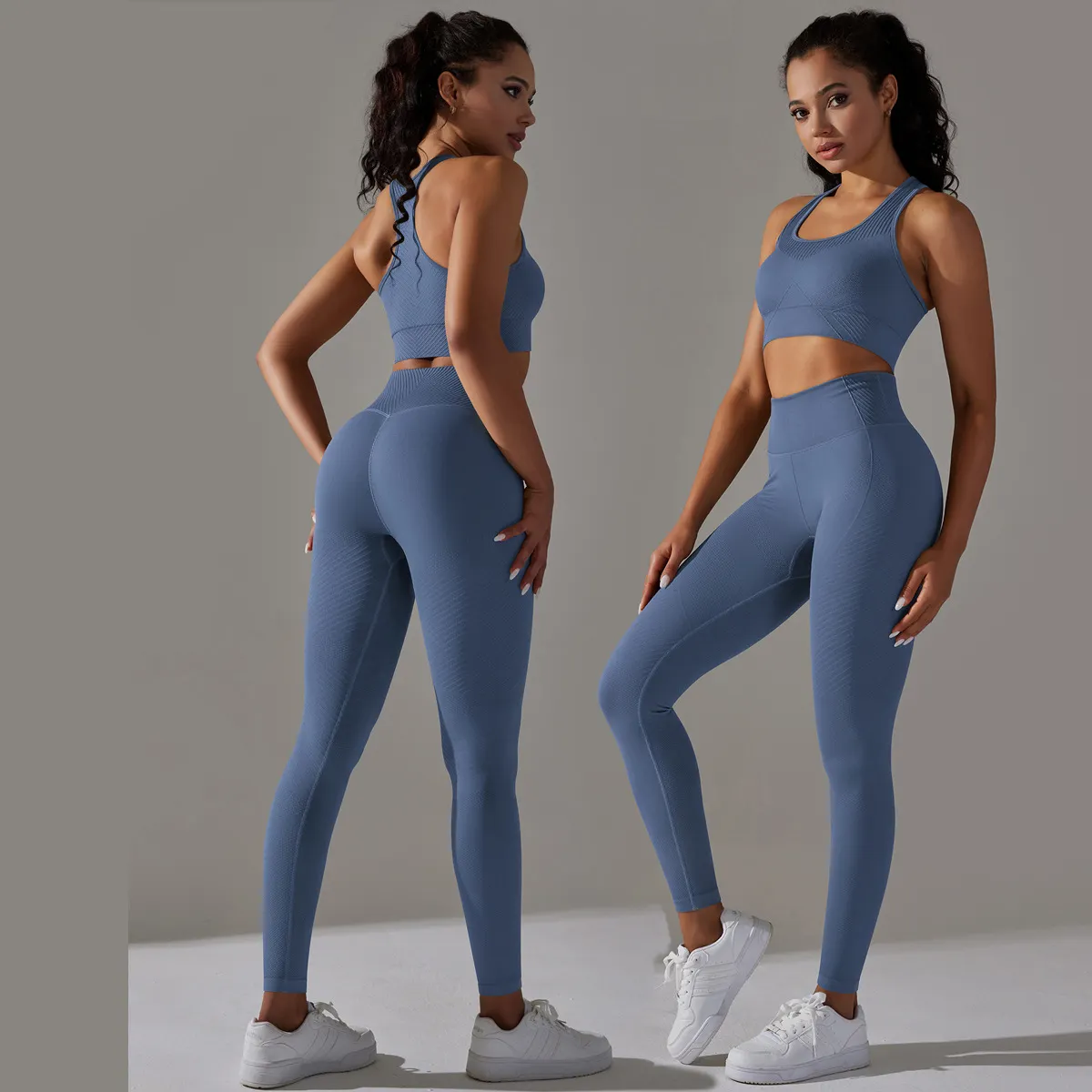 2023 new customized big plus size gym clothes fit seamless workout wear female gym fitness athletic yoga pants set