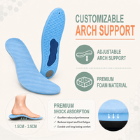 Semelles orthopédiques amortissantes respirantes antidérapantes pour la course, avec coussin de talon confortable en mousse PU, inserts sportifs