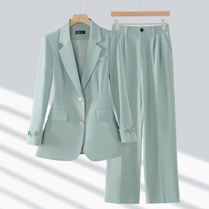 Ensemble de costume exquis pour femmes YFY Custom 2026, formel et décontracté, double rangée, simple boutonnage, élégant, pour le bureau et les trajets quotidiens - Product Image 1