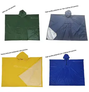 Waterproof Poncho Good Quality Custom Raincoat Poncho Lightweight Reusable Outdoor Hiking Hooded Waterproof Rain Coats