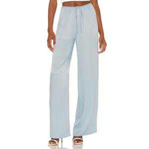 <span class=keywords><strong>Pantaloni</strong></span> da <span class=keywords><strong>donna</strong></span> in <span class=keywords><strong>viscosa</strong></span> di alta qualità blu pallido moda Relax Fit <span class=keywords><strong>pantaloni</strong></span> Vintage in vita <span class=keywords><strong>con</strong></span> coulisse elastica - Product Image 1