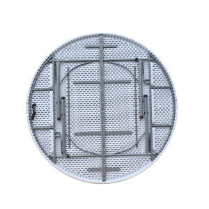 <span class=keywords><strong>Table</strong></span> de banquet ronde pliable en plastique HDPE bon marché avec pieds en métal, imperméable et anti-huile, 6 places, meubles de maison - Product Image 6