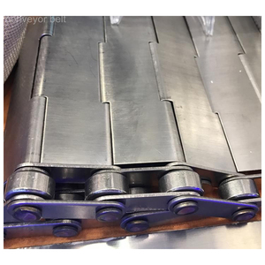 स्टेनलेस स्टील चेन प्लेट फ्लैट एस 304 मेष बेल्ट धातु तार जाल चेन लिंक प्लेट कन्वेयर बेल्ट - Product Image 1
