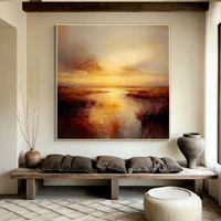 Peinture à l'huile purement peinte à la main sur toile, style abstrait moderne, décorative pour salon/salle à manger, fond de canapé, hôtel de luxe, plastique