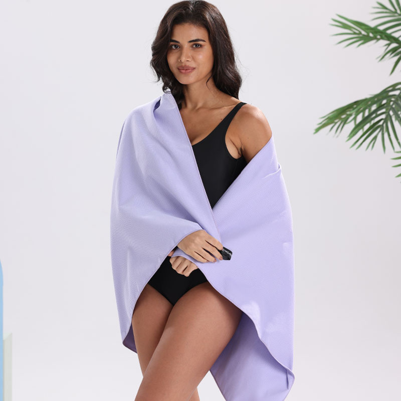 Sac en maille ronde à rayures violettes Taro